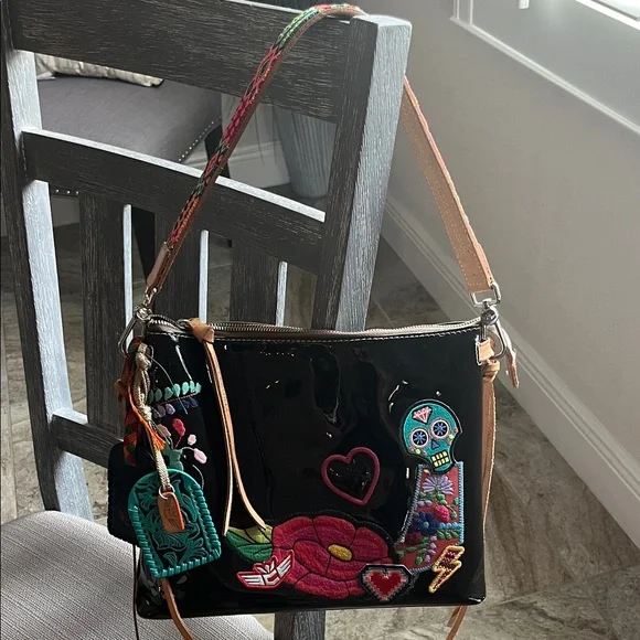 Consuela Black Poppy Downtown Shoulder Bag - Picture 2 of 15